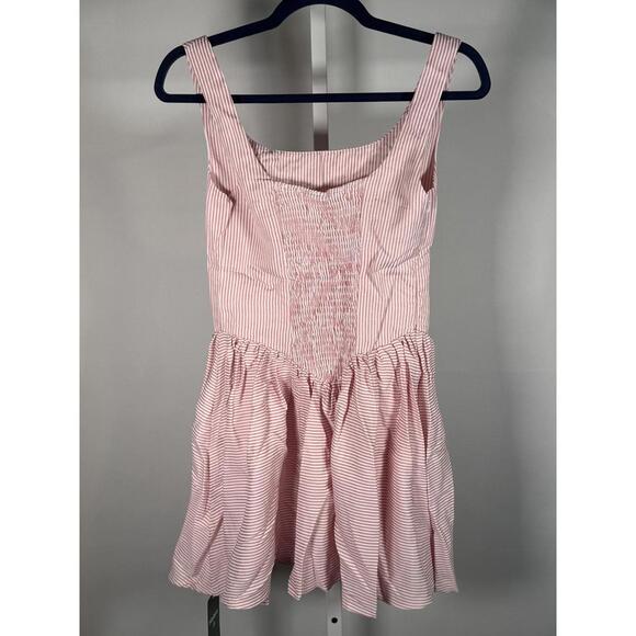 NWT Halara Pink Striped Ruffle Mini Dress Size XS - Picture 3 of 6